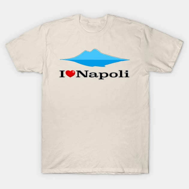 I Love Napoli - Vesuvio T-Shirt by RiverPhildon